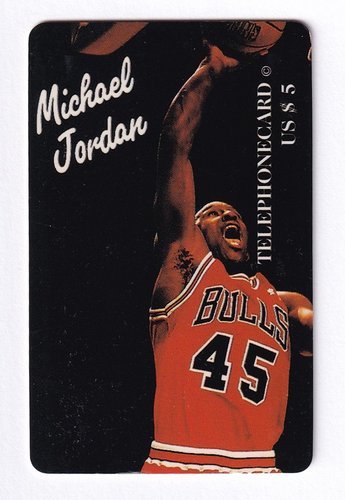 Michael Jordan Chicago Bulls Telephonecard US 5 $ Limited 1792 of 2000