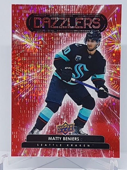 2022-23 Upper Deck Dazzlers Red Matty Beniers Kraken