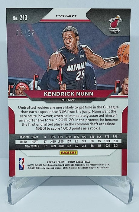 2020-21 Panini Prizm Green Pulsar Prizm Kendrick Nunn Heat 08/25 #213
