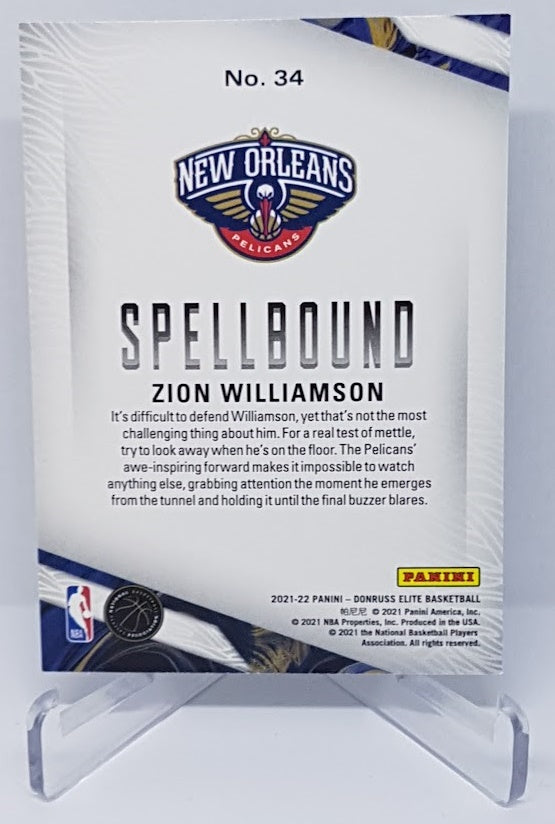 2021-22 Panini Donruss Elite Spellbound WILLIAMSON Complete Set