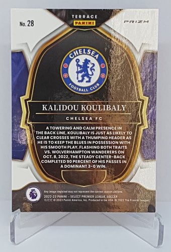 2022-23 Panini Select Premier League Pink Cracked Ice Kalidou Koulibaly Chelsea #28
