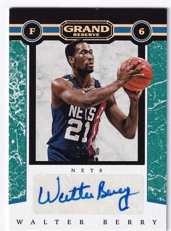 2016-17 Panini Grand Reserve Walter Berry Nets 01/10 #18