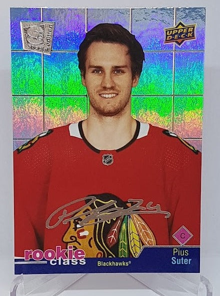 2020-21 Upper Deck Extended Series Rookie Class Pius Suter Blackhawks RC-37