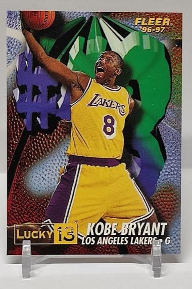 1996-97 Fleer Lucky 13 RC Kobe Bryant Los Angeles Lakers *2