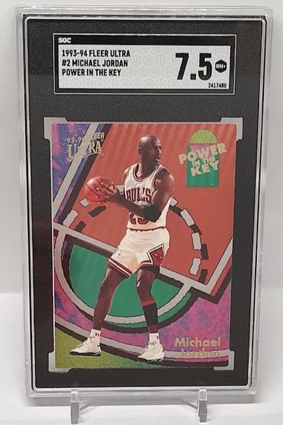 1993-94 Fleer Ultra Power in the Key Michael Jordan Bulls SGC 7.5 *2