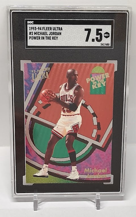 1993-94 Fleer Ultra Power in the Key Michael Jordan Bulls SGC 7.5 *2