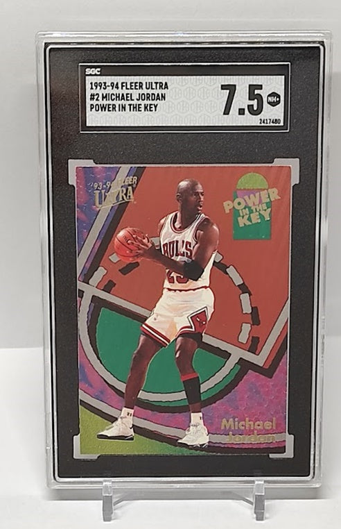 1993-94 Fleer Ultra Power in the Key Michael Jordan Bulls SGC 7.5 *2