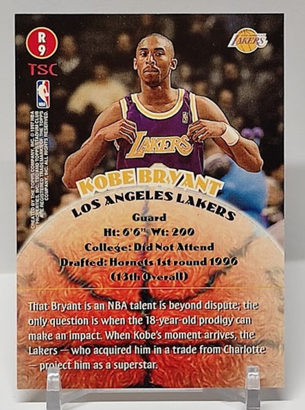 1996-97 Topps Stadium Club Rookie RC Kobe Bryant Lakers #R9 *2