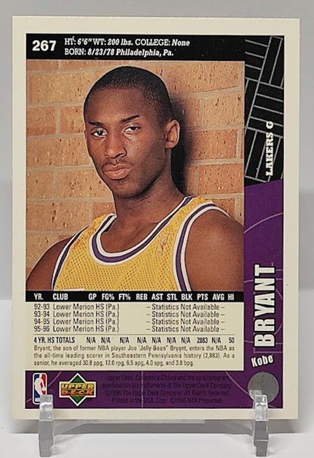 1996-97 Upper Deck Collectors Choice RC Kobe Bryant Lakers #267 *2