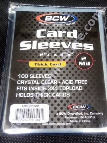 100 BCW Card Sleeves clear Thick Cards