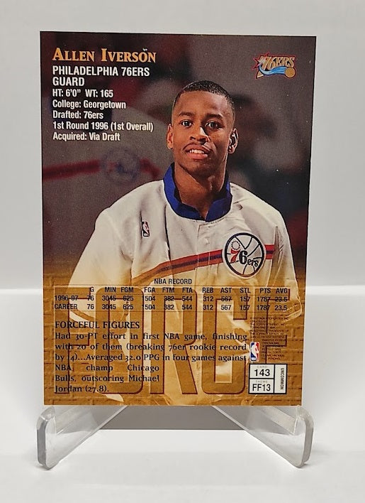 1997 Topps Finest Force Allen Iverson Philadelphia 76ers #143