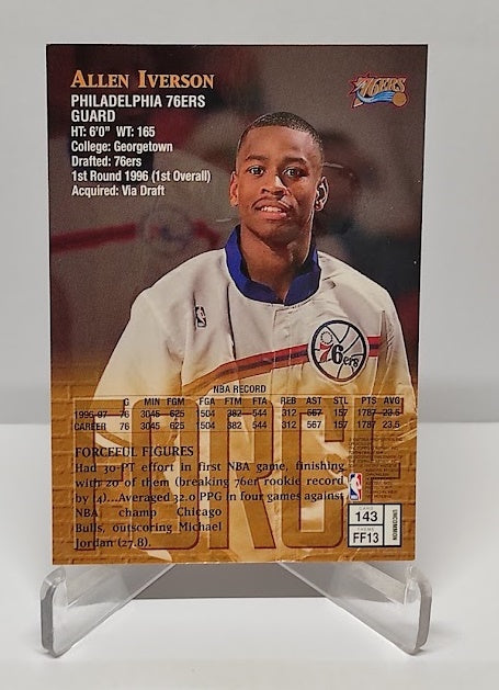 1997 Topps Finest Force Allen Iverson Philadelphia 76ers #143 B