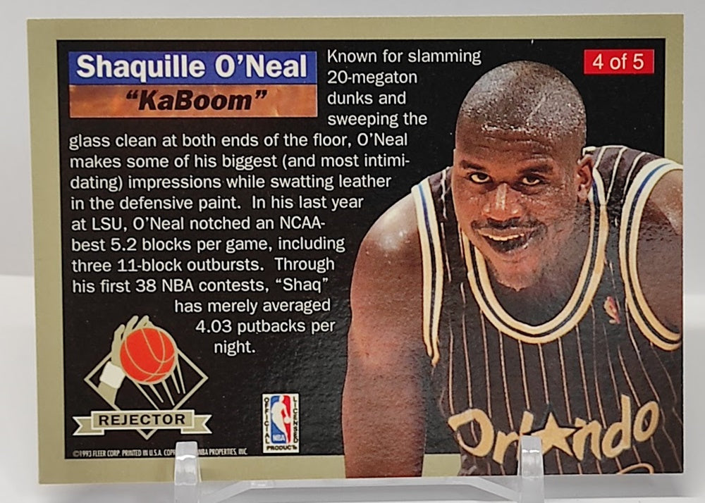 1992-93 Fleer Ultra Rejector RC Shaquille O'Neal Orlando #4 *2