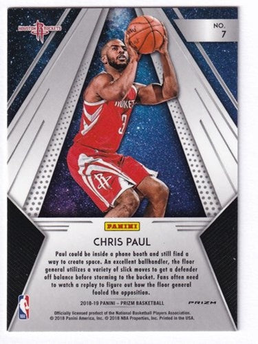 2018-19 Panini Prizm All Day Fast Break Prizm Chris Paul Rockets #7