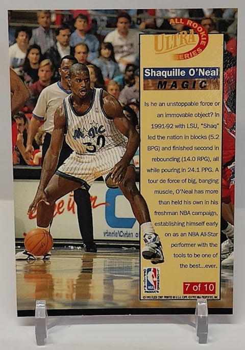 1992-93 Fleer Ultra All Rookie RC Shaquille O'Neal Orlando #7 *2