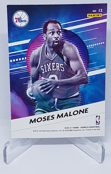 2020-21 Panini Donruss Retro Series Gold Press Proof Moses Malone #12