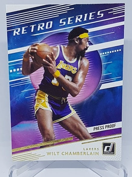 2020-21 Panini Donruss Retro Series Gold Press Proof Wilt Chamberlain #18