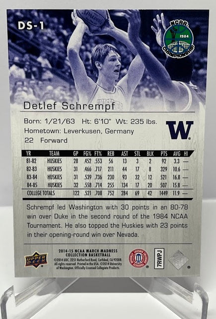 2014-15 Upper Deck NCAA March Madness Detlef Schrempf Huskies *4