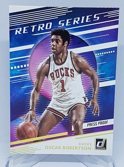 2020-21 Panini Donruss Retro Series Gold Press Proof Oscar Robertson #19