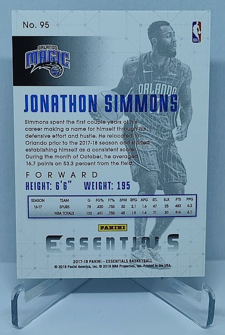 2017-18 Panini Essentials Green Jonathon Simmons Orlando #95