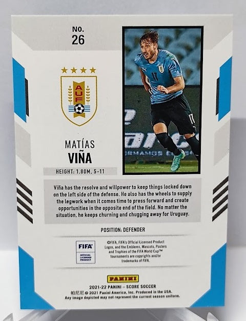 2021-22 Panini Score Blue Laser RC Matias Vina Uruguay 19/49 #26