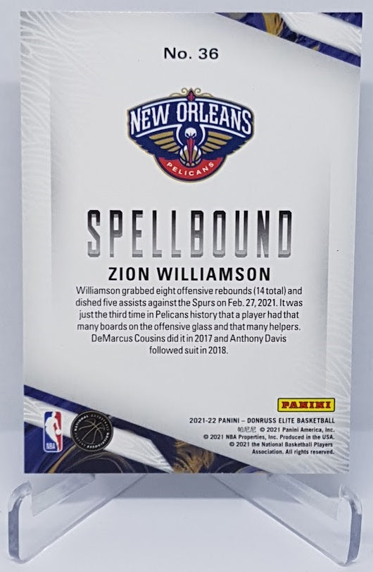 2021-22 Panini Donruss Elite Spellbound WILLIAMSON Complete Set