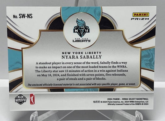 2024 Panini Select WNBA Prizm Swatches Nyara Sabally New York Liberty