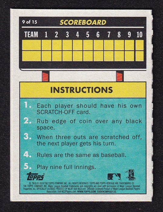 2019 Topps Heritage Scratch Off Paul Goldschmidt