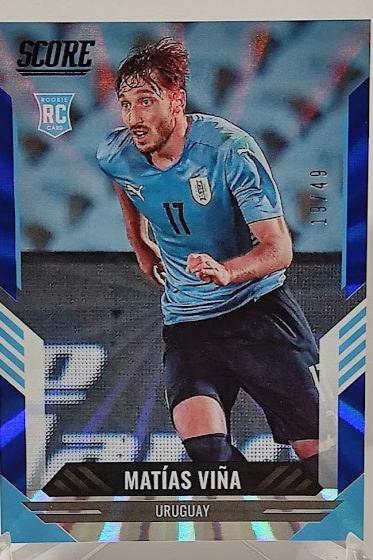 2021-22 Panini Score Blue Laser RC Matias Vina Uruguay 19/49 #26