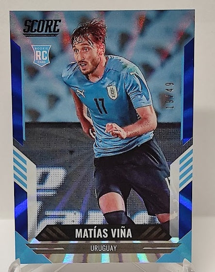 2021-22 Panini Score Blue Laser RC Matias Vina Uruguay 19/49 #26