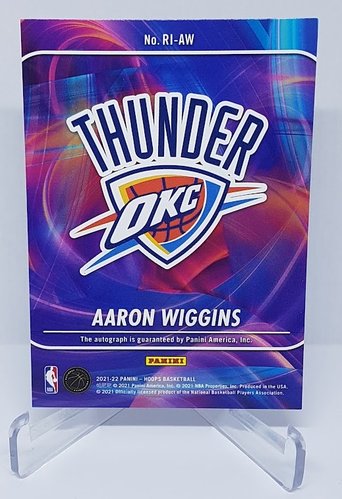 2021-22 Panini Hoops Rookie INK RC Aaron Wiggins OKC Thunder