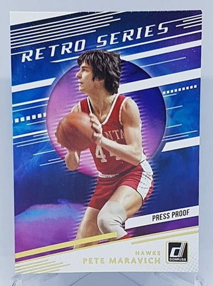 2020-21 Panini Donruss Retro Series Gold Press Proof Pete Maravich #22