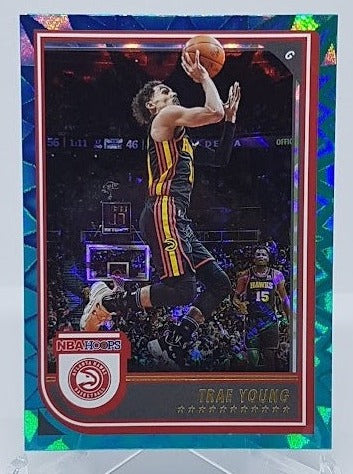 2022-23 Panini Hoops Teal Explosion Trae Young Hawks #80