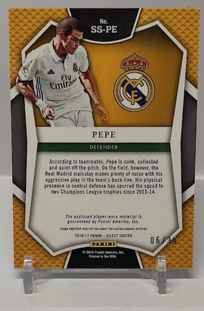 2016-17 Panini Select Swatches Pepe Real Madrid 06/30 #70 *2