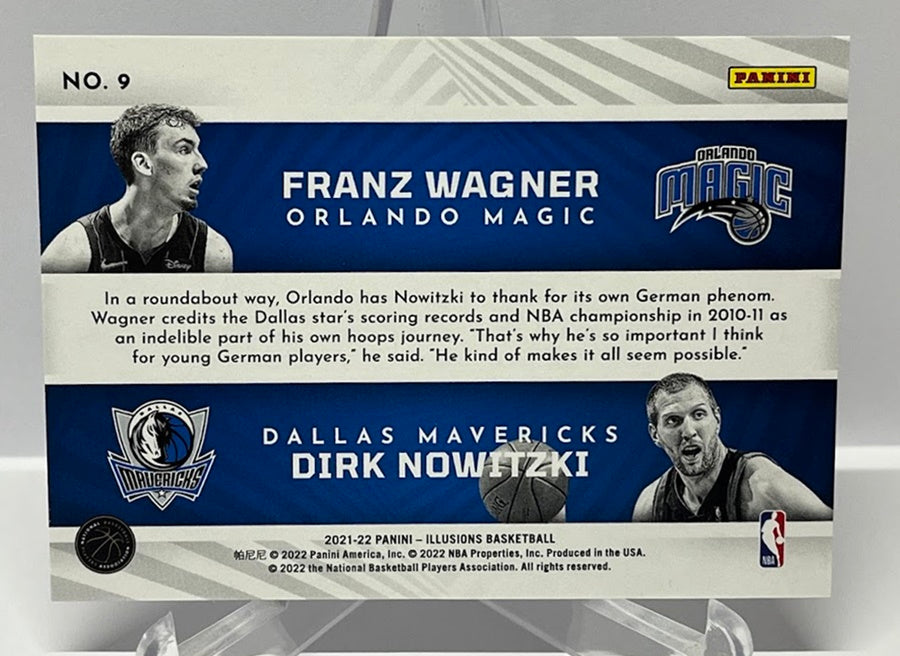 2021-22 Panini Illusions Reflections Franz Wagner Dirk Nowitzki #9 *4