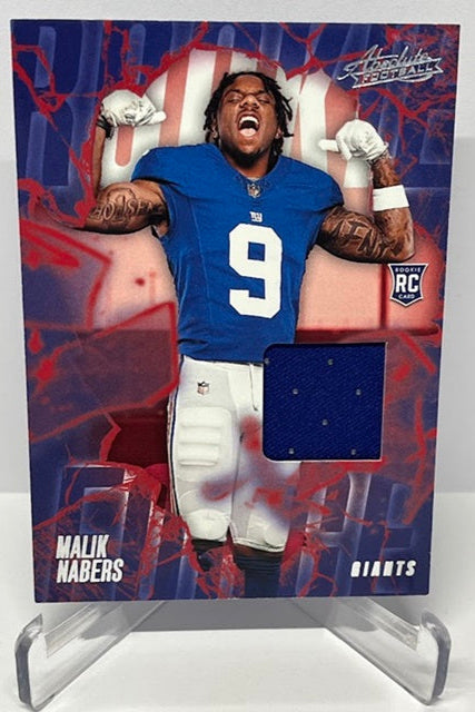 2024 Panini Absolute Memorabilia RC Malik Nabers New York Giants *3