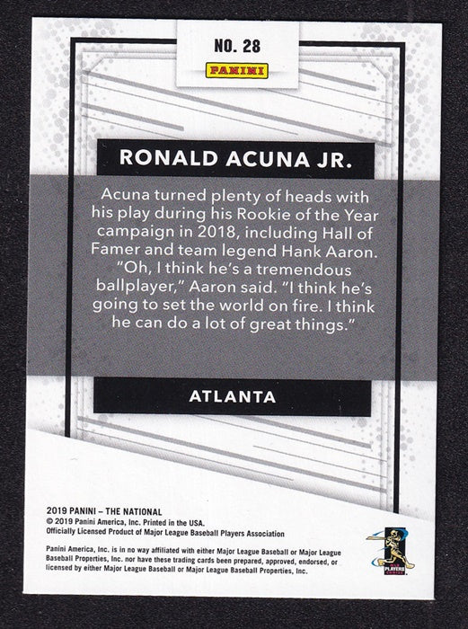 2019 Panini The National Ronald Acuna Atlanta #28