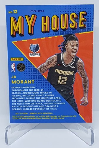 2021-22 Panini Donruss My House Purple Prizm Ja Morant Grizzlies #12