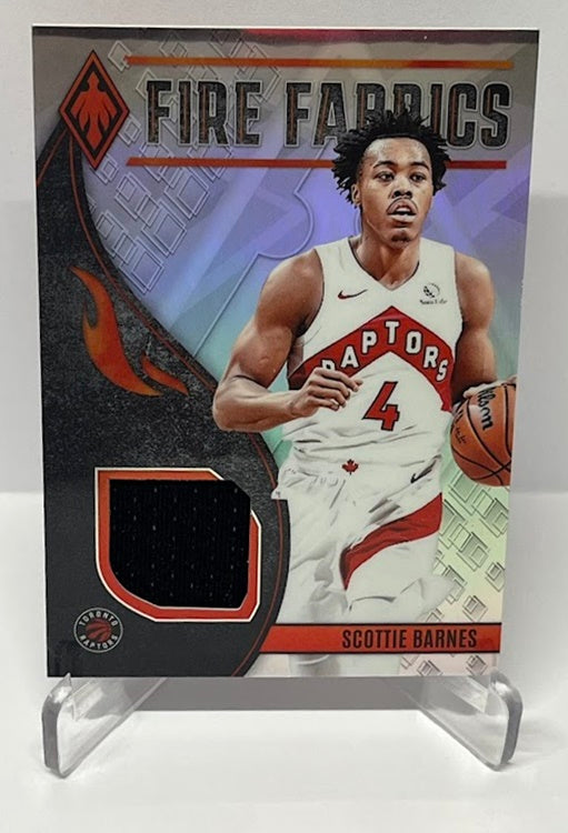 2023-24 Panini Phoenix Fire Fabrics Scottie Barnes Toronto Raptors *4