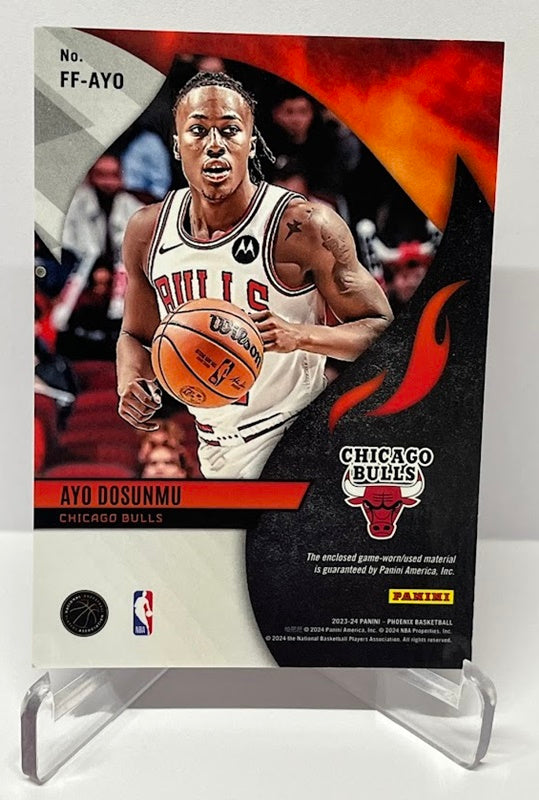 2023-24 Panini Phoenix Fire Fabrics Ayo Dosunmu Chicago Bulls *4