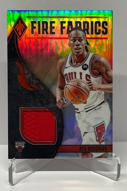 2023-24 Panini Phoenix Fire Fabrics Ayo Dosunmu Chicago Bulls *4