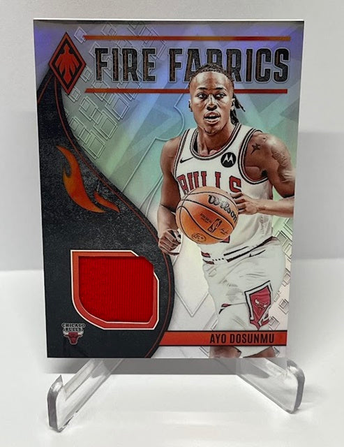 2023-24 Panini Phoenix Fire Fabrics Ayo Dosunmu Chicago Bulls *4