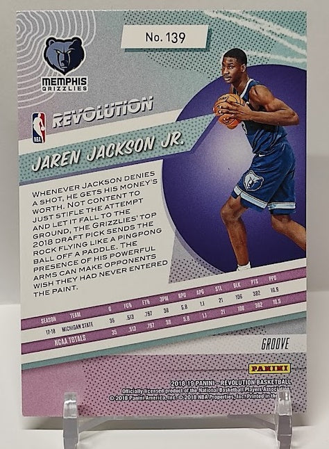 2018-19 Panini Revolution Groove RC Jaren Jackson jr Memphis #139