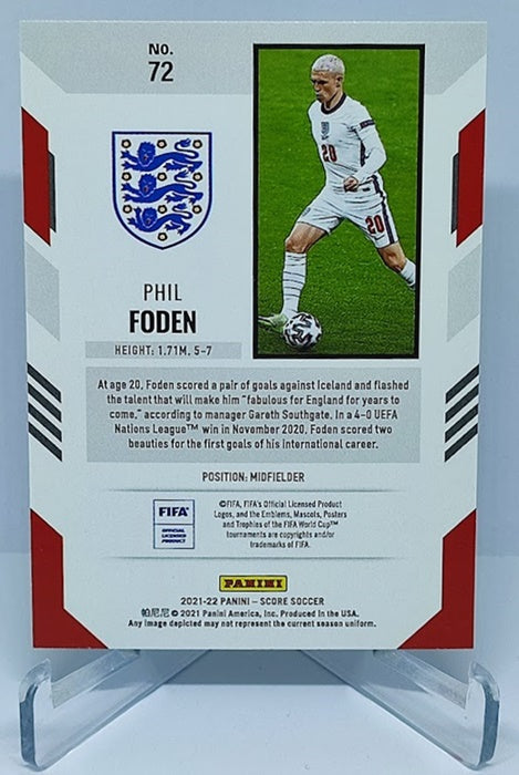 2021-22 Panini Score FIFA Red Laser Phil Foden England #72