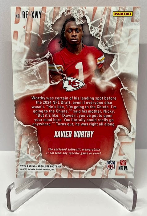 2024 Panini Absolute Memorabilia RC Xavier Worthy Kansas City Chiefs *3