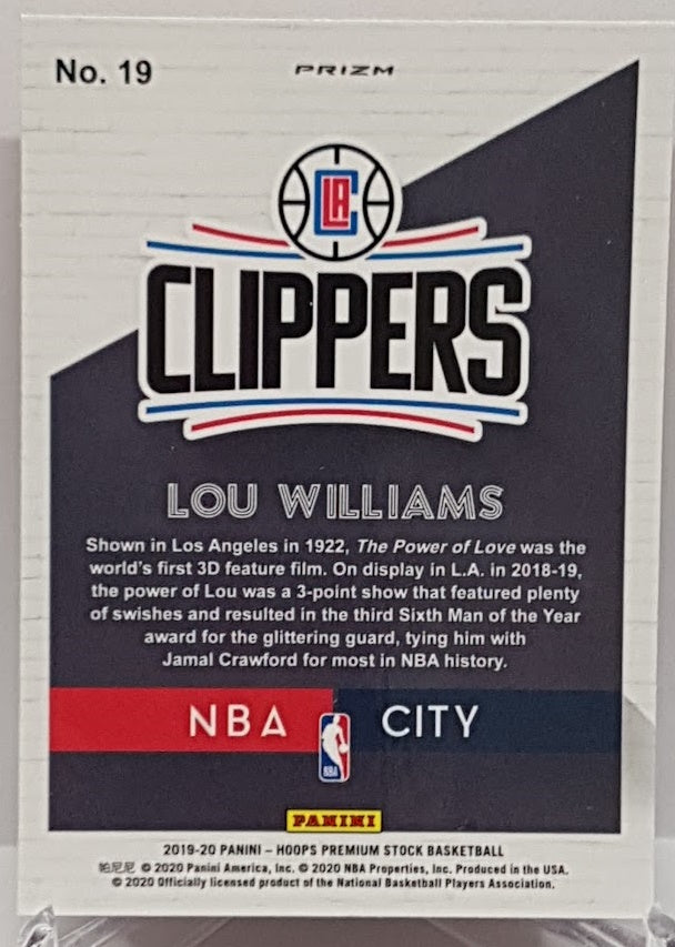 2019-20 Panini Hoops Premium Prizm NBA City Lou Williams Clippers