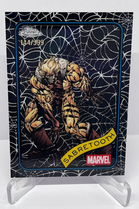 2025 Topps Chrome Marvel Spider Web Sabretooth 144/399 #92 *7