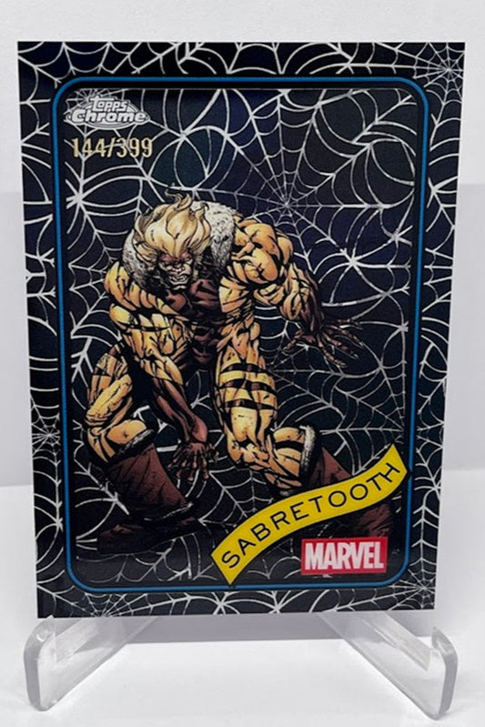 2025 Topps Chrome Marvel Spider Web Sabretooth 144/399 #92 *7