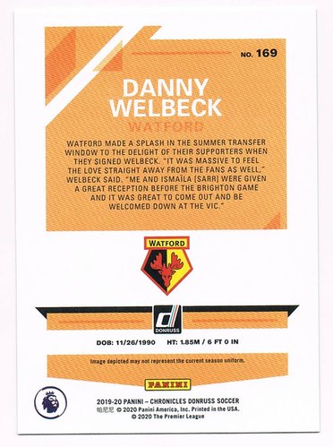 2019-20 Panini Chronicles Danny Welbeck Watford