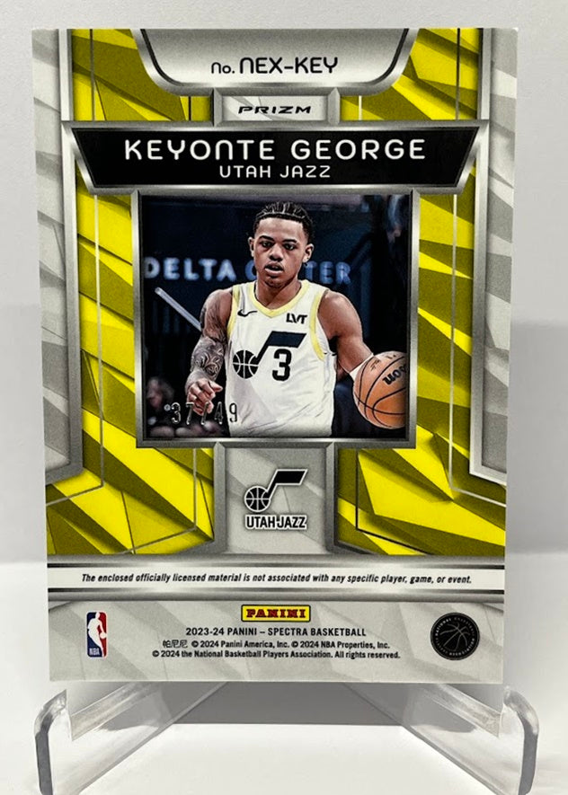 2023-24 Panini Spectra Next Era Prizm RC Keyonte George Utah Jazz 37/49 *4